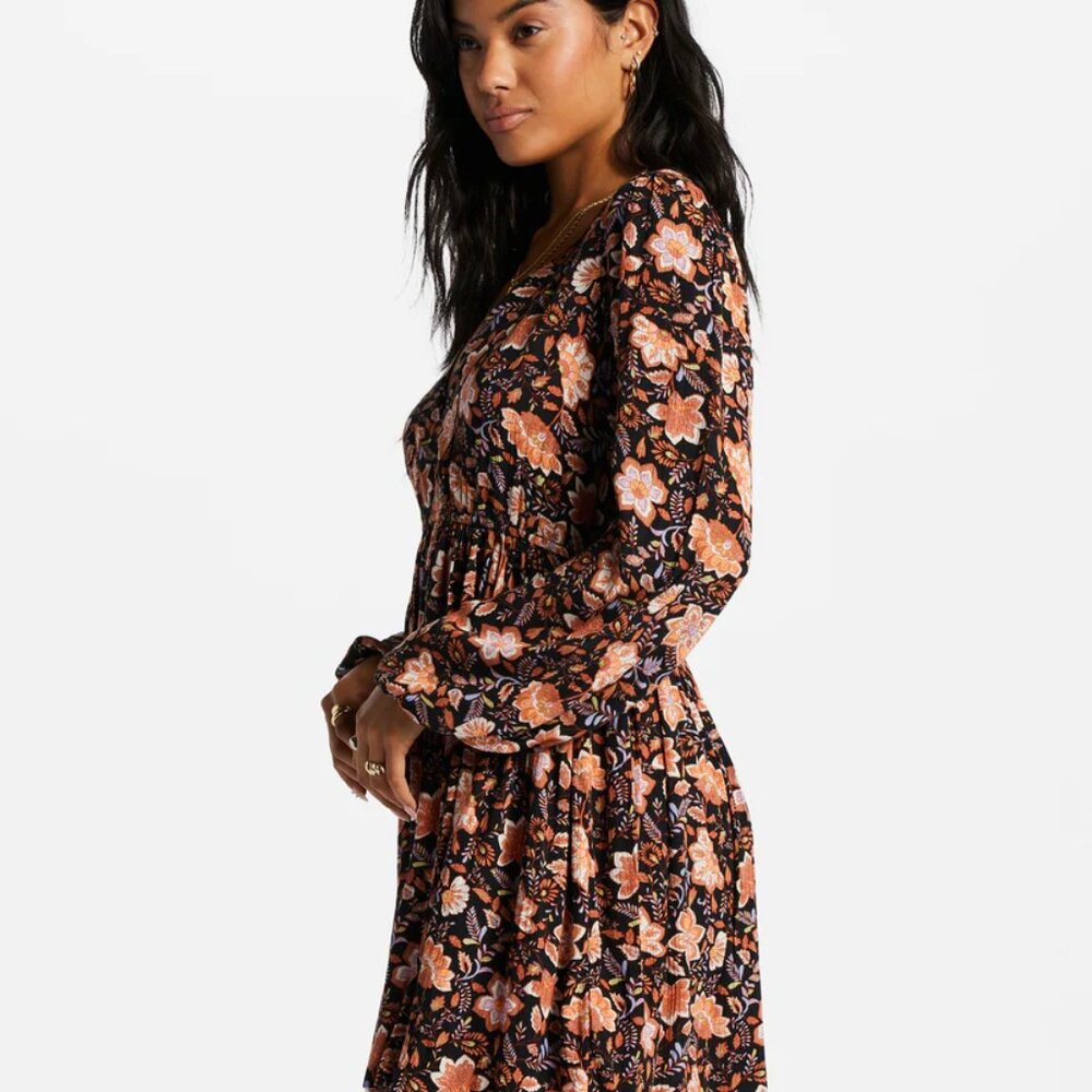 NWT New Billabong Women's Sweetest Dream Mini Dress Small S 8 Cute Floral Soft - Picture 3 of 8